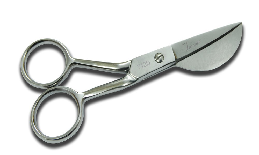 Famore Mini Duck Bill Applique Scissors (4.5in) - Silver Stainless Steel - Ambidextrous - 1 Count
