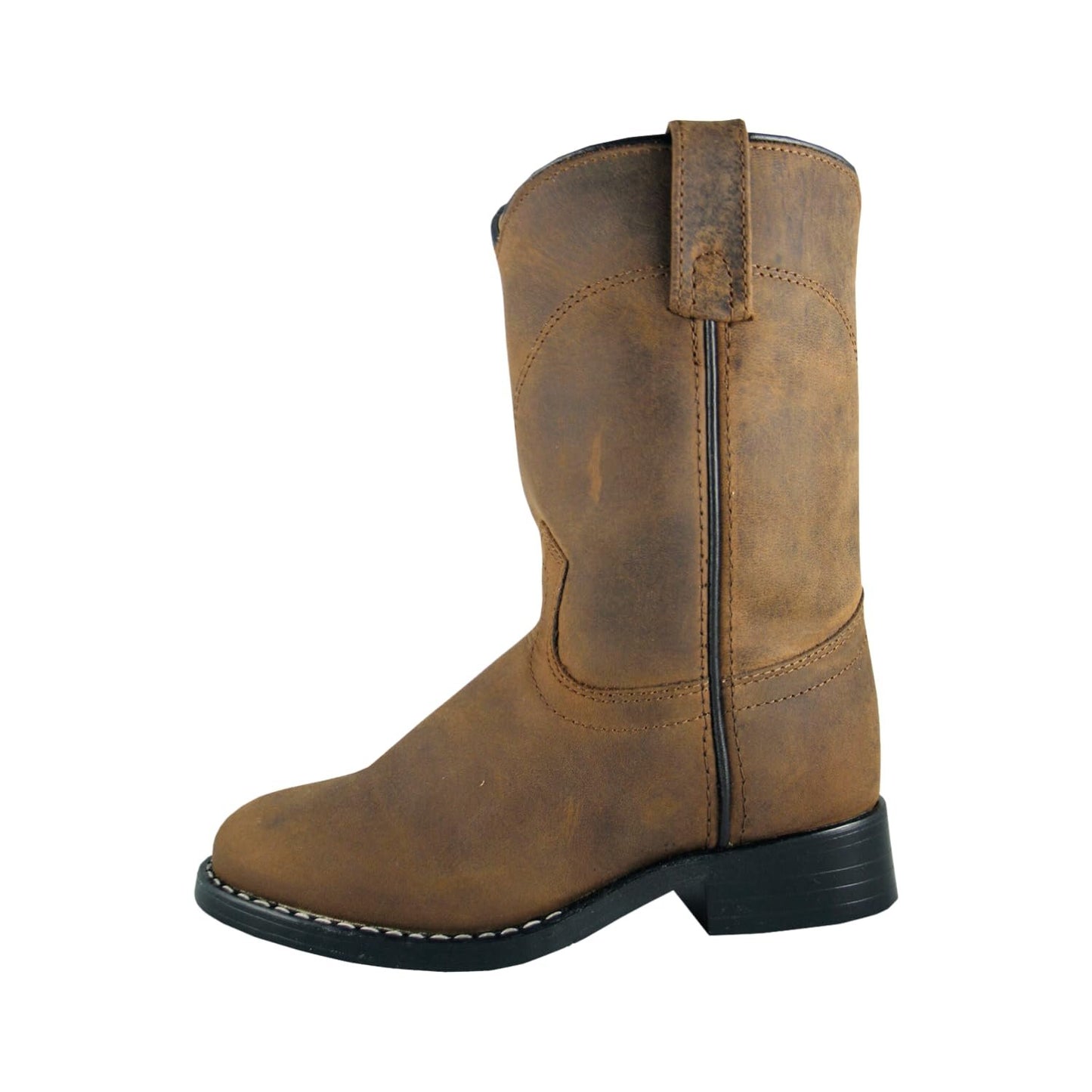 Smoky Mountain Boots Kids' Roper Western Boot, Little Kid, Brown Oil Distress, Medium, Size 13 US