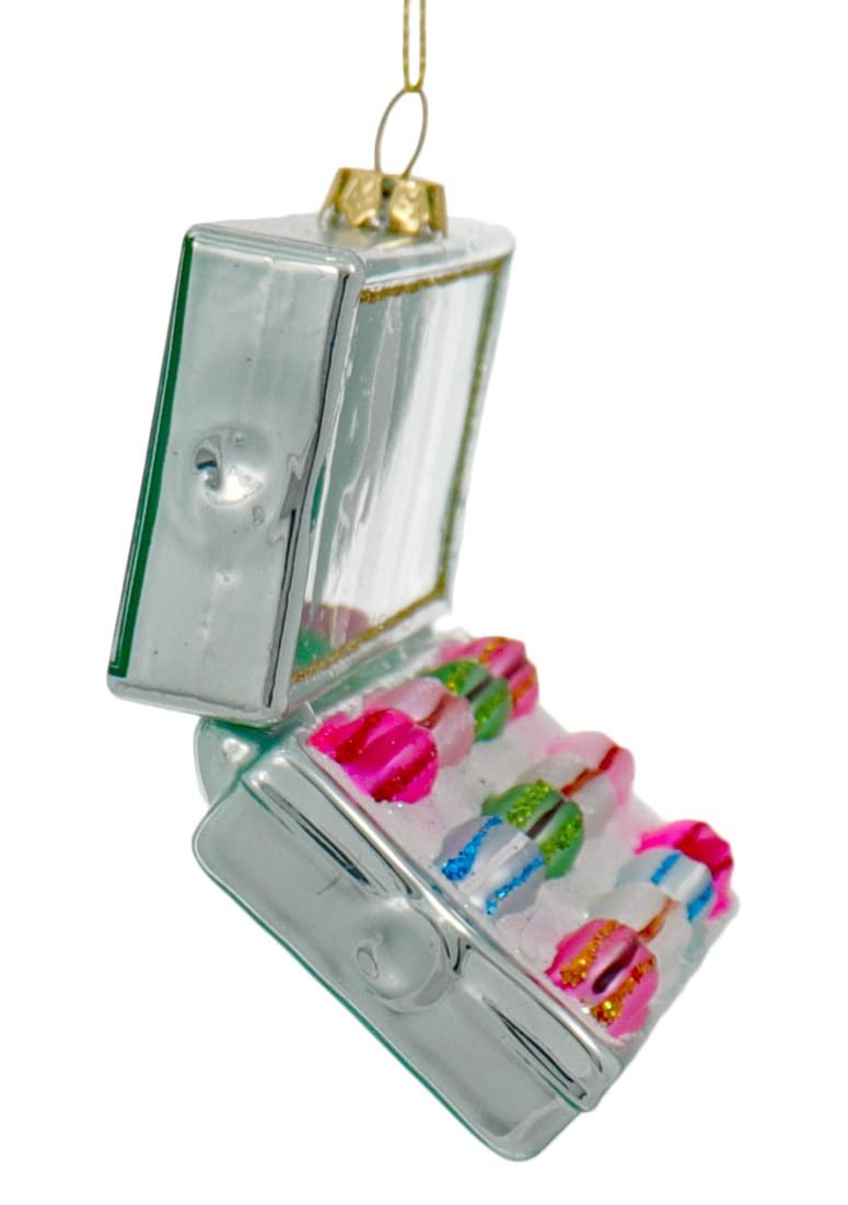 Cody Foster Box of Macarons Glass Ornament, 4 x 3 5/8 in
