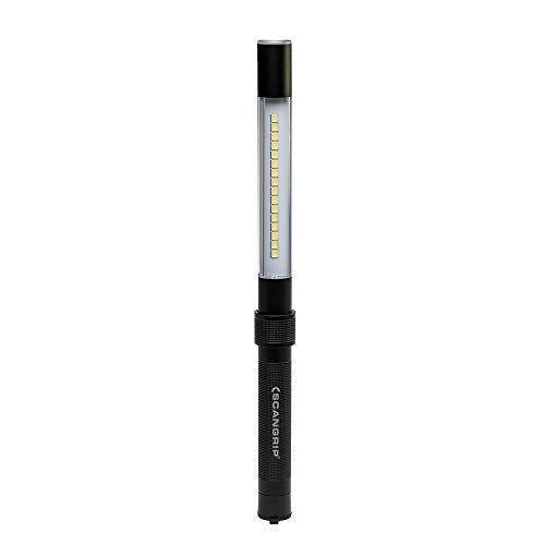 Scangrip LINE Light R, Rechargeable Inspection LED Work Light with Top Spotlight, 600 Lumen, Handheld, Slim Design, Dust and Waterproof (IP65), Sturdy