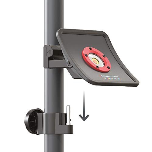 SCANGRIP WHEEL STAND, for Mobile Work Light Positioning in the Workshop, Detailing Light Stand, Extendable from 3 ft to 6,2 ft, Bracket for Second Work Light
