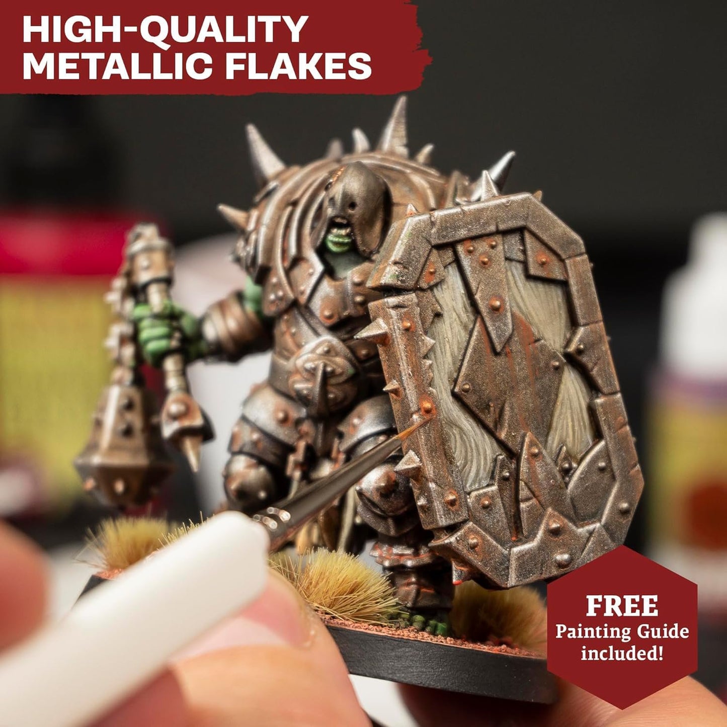 The Army Painter, Warpaints Fanatic Metallics Paint Set, 10 x 18 ml Acrylic Metallic Paints, Incl. Gold, Copper, Metal, Bronze and Silver - Miniature paint set for D&D & Warhammer Miniatures