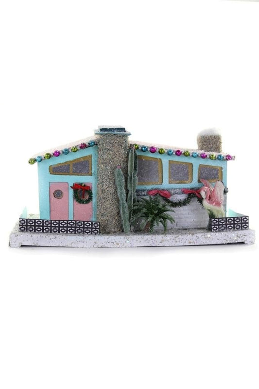 Cody Foster & Co. Blue Flamingo Palm Springs Beach House Putz Christmas Village