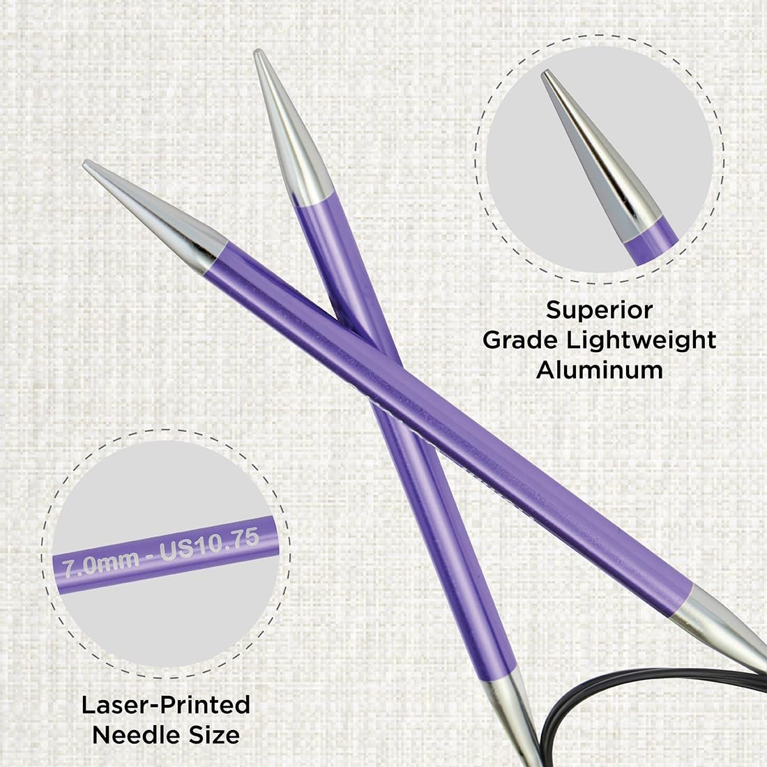 KnitPro Zing Fixed Circular Needles 16" (40cm)