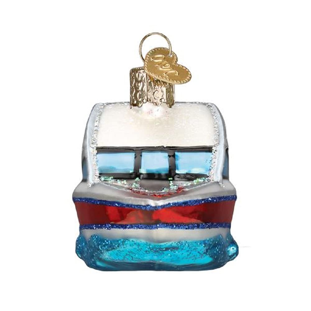 Old World Christmas Ornaments Ski Boat Glass Blown Ornaments for Christmas Tree