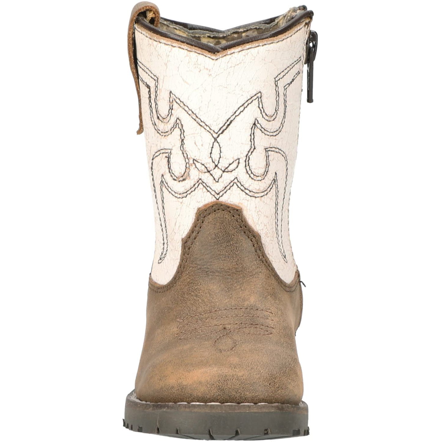Smoky Mountain Women's Mesa Square Toe Pull On Brown Oil Distressed/Navy Crackle Boots