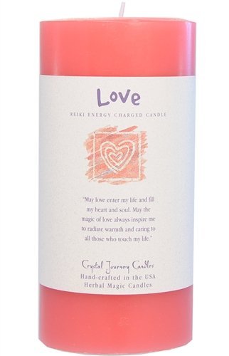 CRYSTAL JOURNEY Crystal J Candle Love Pillar, 1 EA