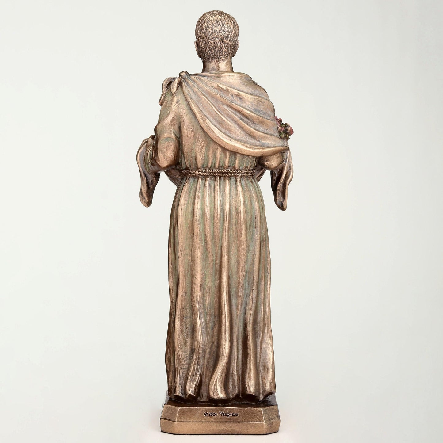 Veronese Design 8 1/8 Inch Saint Juan Diego Cuauhtlatoatzin Cold Cast Resin Bronze Finish Sculpture