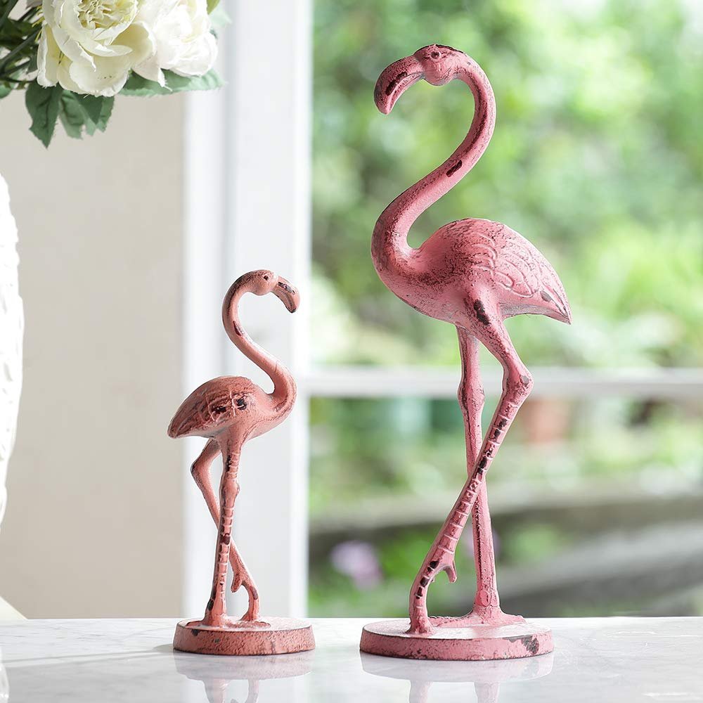 Pensive Flamingos Pair