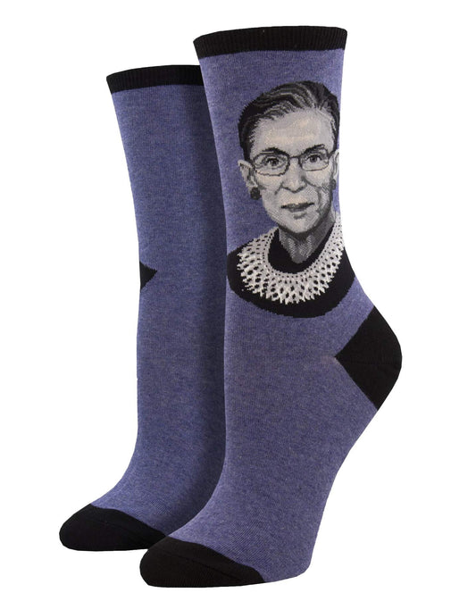 Socksmith Women's Ruth Bader Ginsburg Portrait Crew Socks
