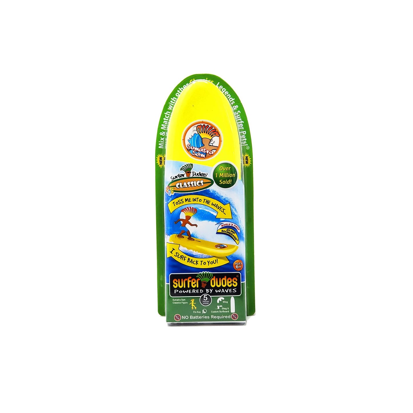 Surfer Dudes Classics Wave Powered Mini-Surfer and Surfboard Toy