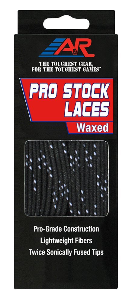 A&R Sports Pro-Stock Laces black 108" - Waxed