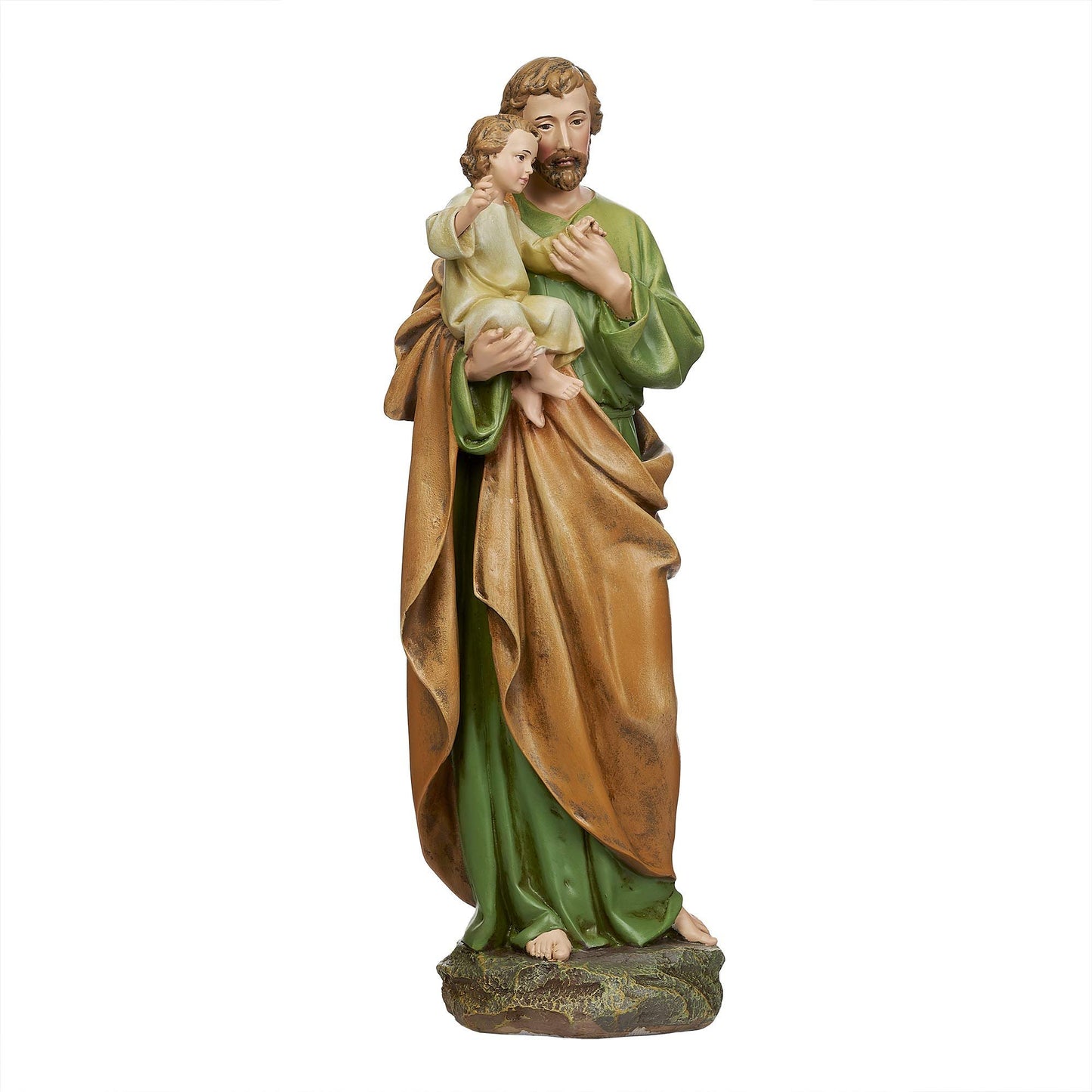 Joseph's Studio by Roman, 14" H St. Joseph and Child Jesus Figure, Religious Gift, Home Decor