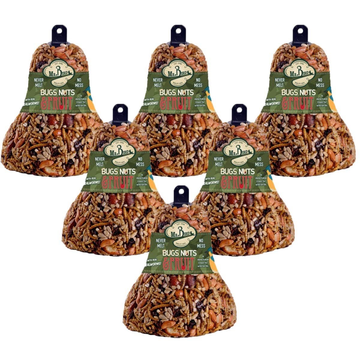 Mr. Bird Bugs, Nuts, & Fruit Wild Bird Seed Bell 12.5 oz.