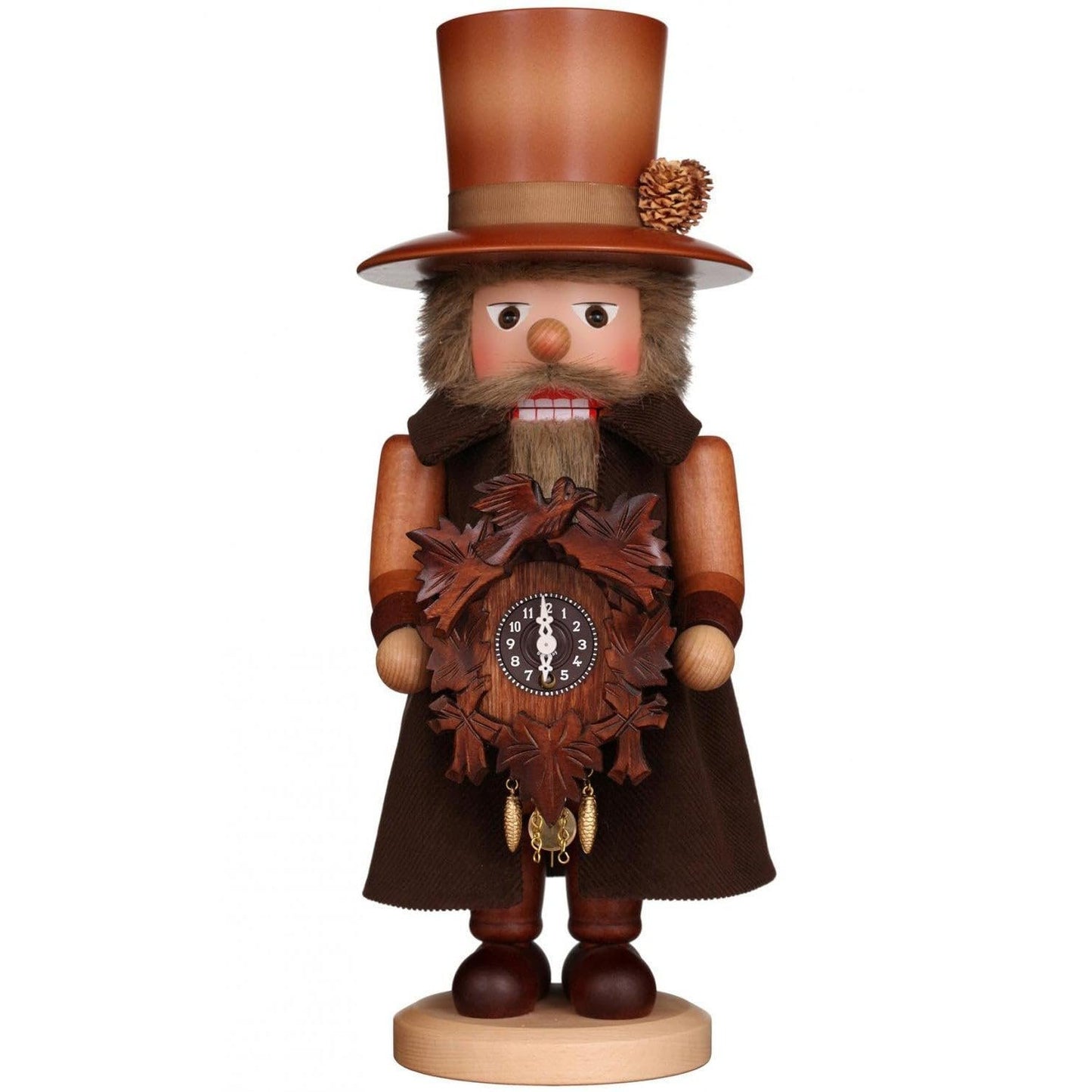 ANGIEHAIE German Christmas Nutcracker Blackforest Clockmaker Natural Colors - 41,5 cm / 16 inch - Christian Ulbricht