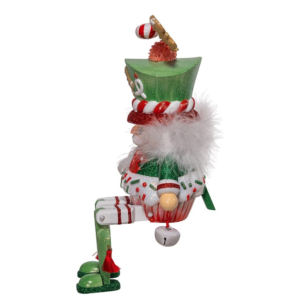 Kurt Adler 11-inch Hollywood Nutcrackers™ Sprinkles & Gingerbread Shelf Sitter Nutcracker, Green