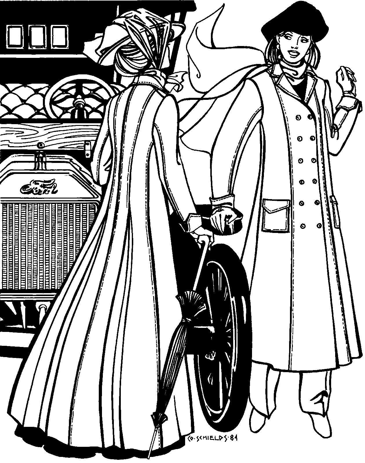 Folkwear Model T Duster #230 Driving Coat Jacket Princess Seam Duster Ladies Traditional Sewing Pattern (Pattern Only) folkwear230