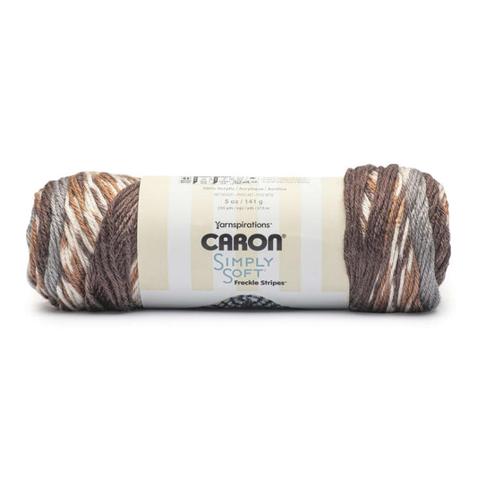 Caron Simply Soft Freckle Stripes Yarn-Sienna 291075-75002