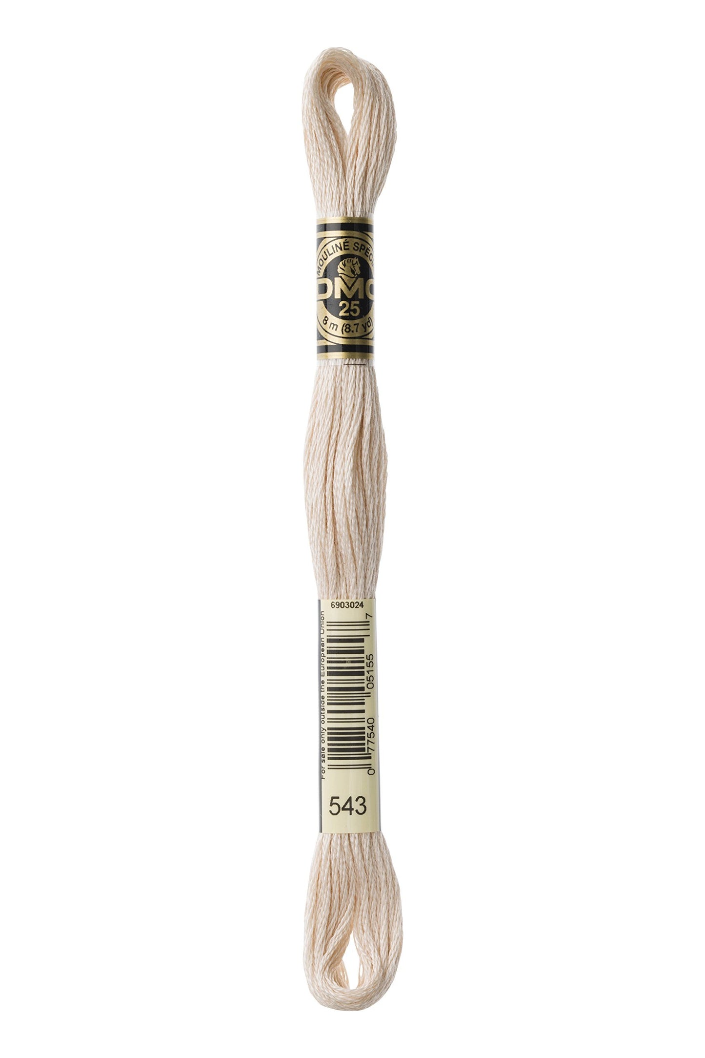 DMC Thread 6-Strand Embroidery Cotton 8.7 Yards Ultra Very Light Beige Brown 117-543 (12-Pack)