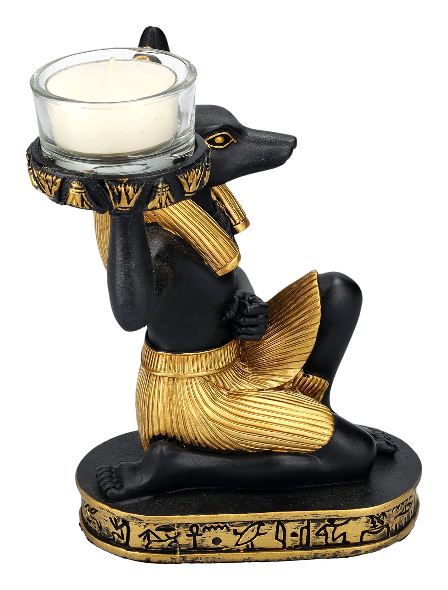 Pacific Giftware Anubis Candle Holder, 7-inch Height, Resin, Table Decoration