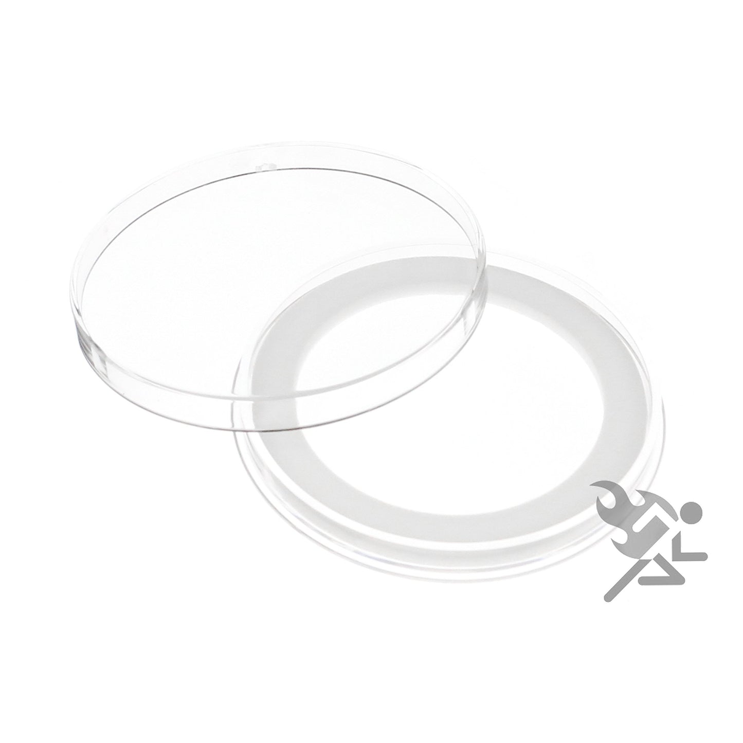 (2) Air-tite Y-50mm White Ring Coin Holder Capsules for 2" Military Challenge Coin