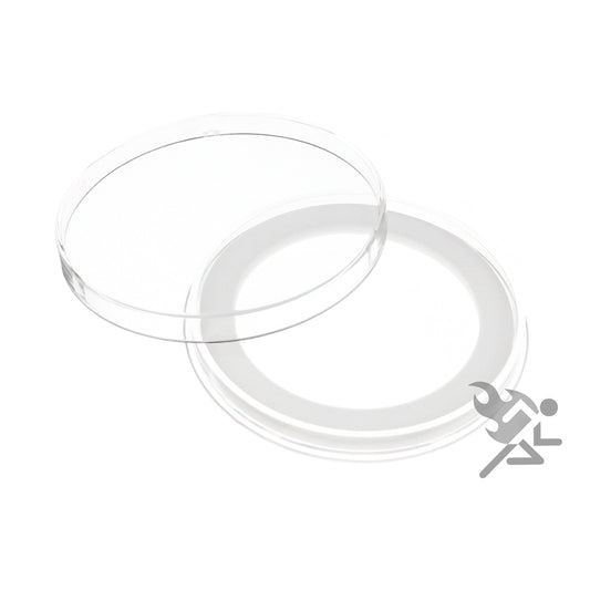 (2) Air-tite Y-50mm White Ring Coin Holder Capsules for 2" Military Challenge Coin