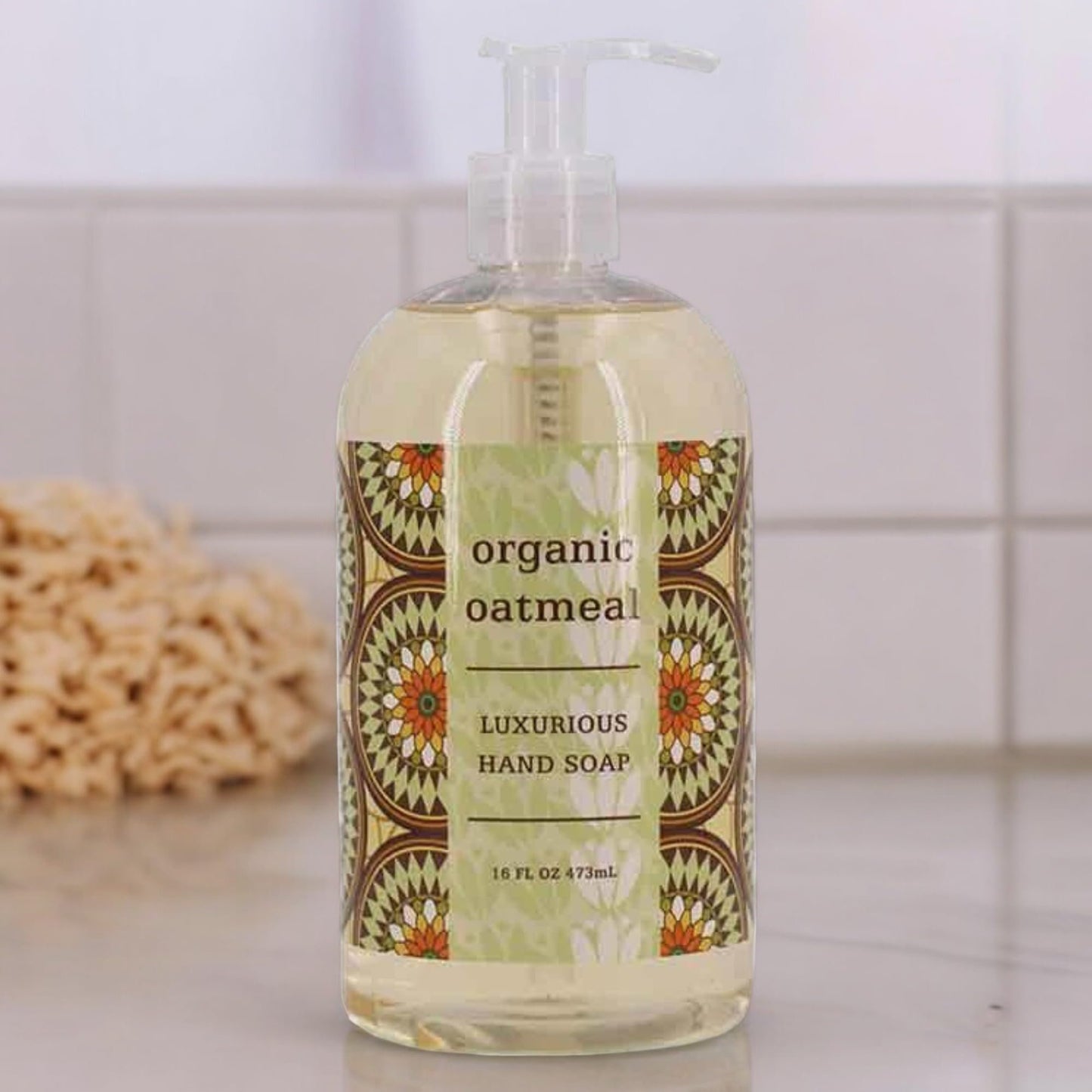 Greenwich Bay ORGANIC OATMEAL Hand Soap - Enriched with Shea Butter, Cocoa Butter, Organic Oatmeal Extract, No PARABENS 16 Oz.