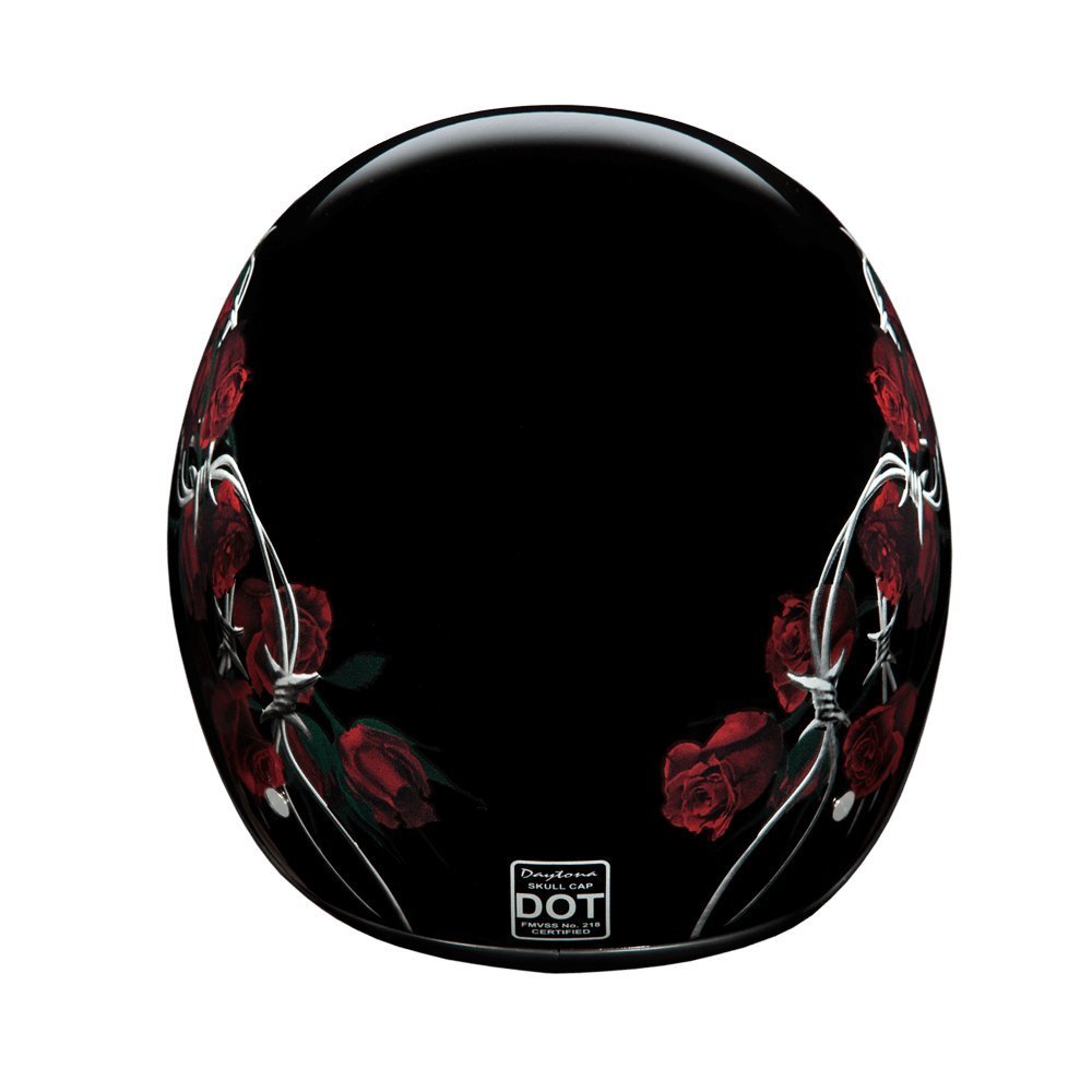 Daytona Helmets Half Skull Cap Motorcycle Helmet – DOT Approved [Graphics]…