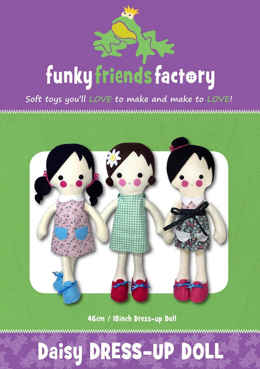 Daisy Dress-Up Doll Pattern - Funky Friends Factory - FFF2649-714329185774