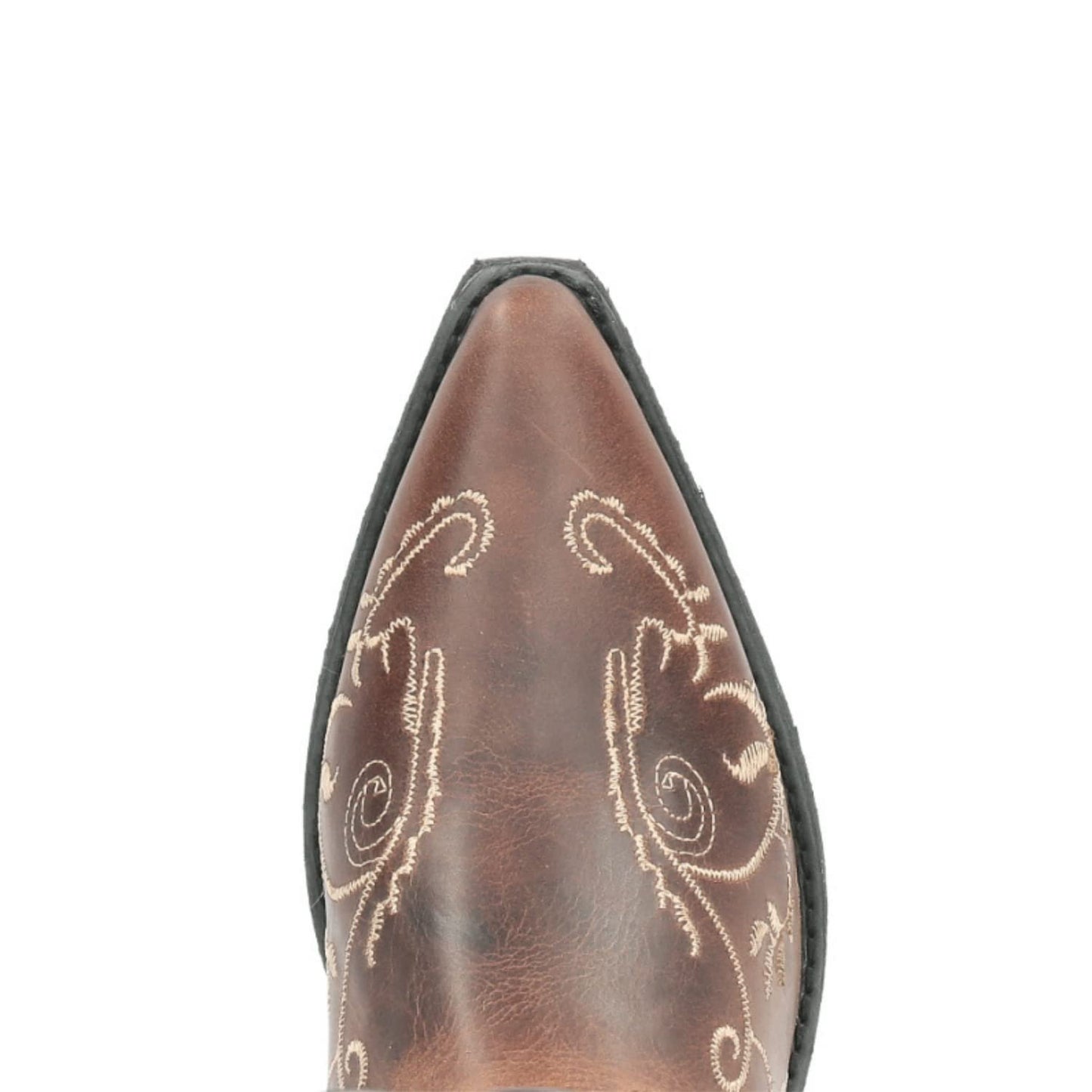 Smoky Mountain Women's Jolene Pull On Embroidered Snip Toe Brown Waxed Distress Boots 9.5M