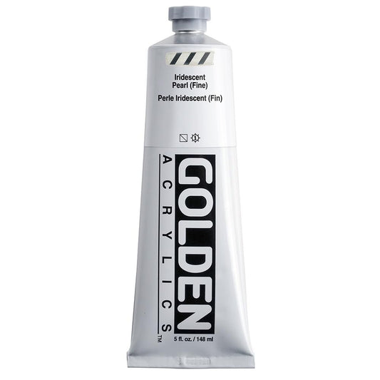 GOLDEN Heavy Body Acrylics, Iridescent Pearl (Fine), 5 fl. oz. Tube, Professional Acrylic Paint, Semi-Transparent