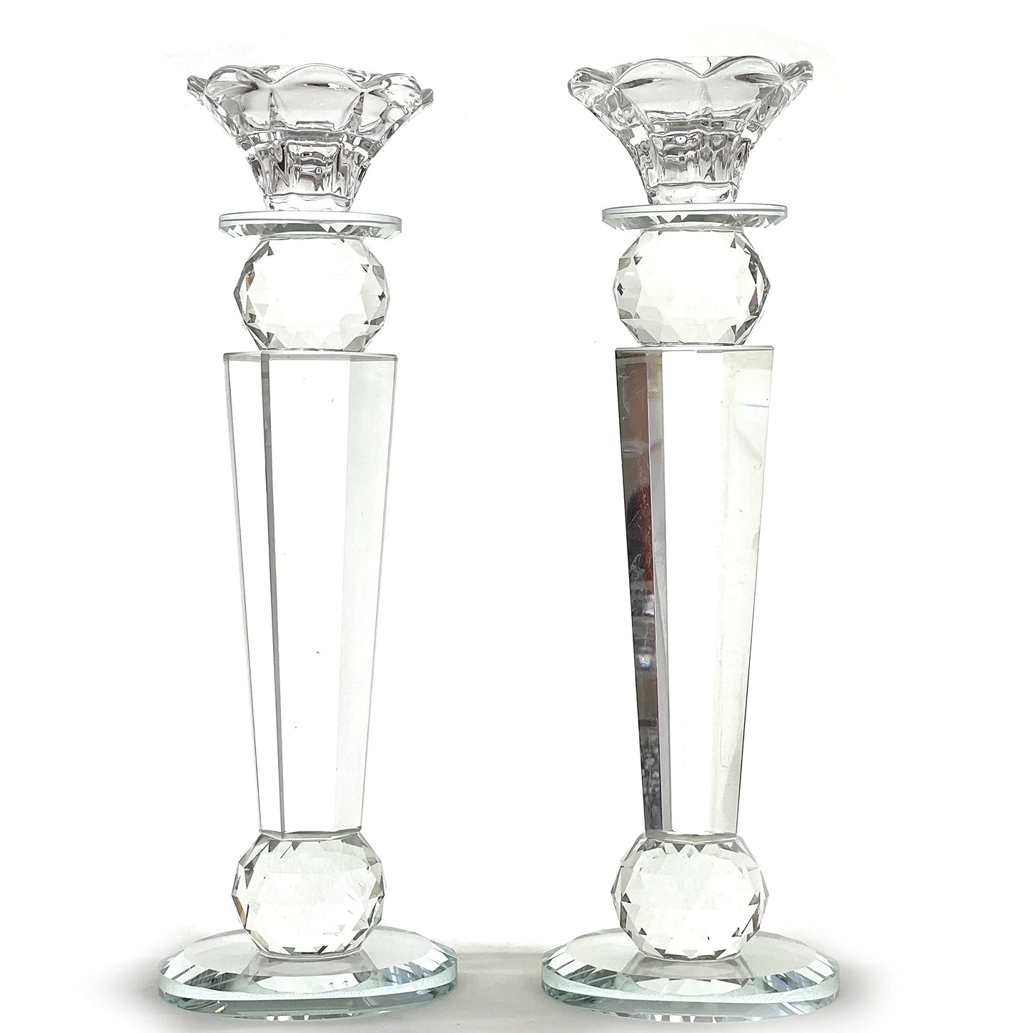 Allgala Single Crystal Glass Candlesticks