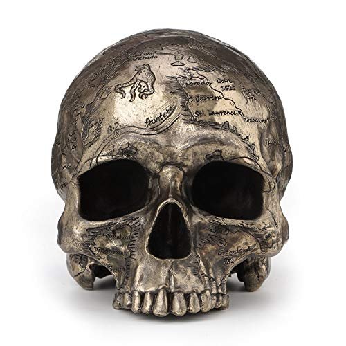 Veronese Design Craniumography Old Treasure Map Skull