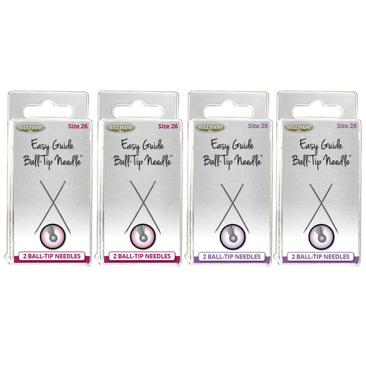 The Easy Guide Ball-Tip Needles® Size 26 and Size 28 Bundle, 4 Packages, 8 Needles