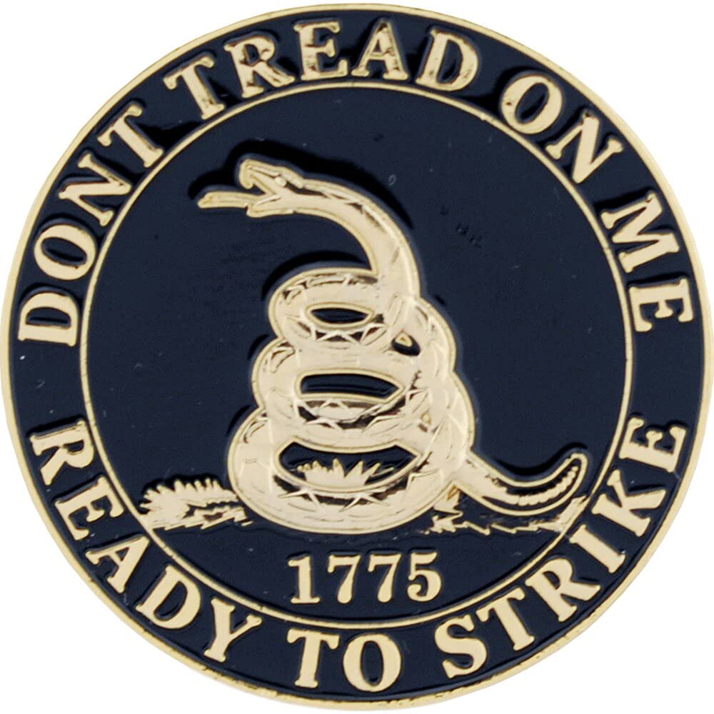EagleEmblems P16260 PIN-Dont Tread ON ME,BLK (1.5'')