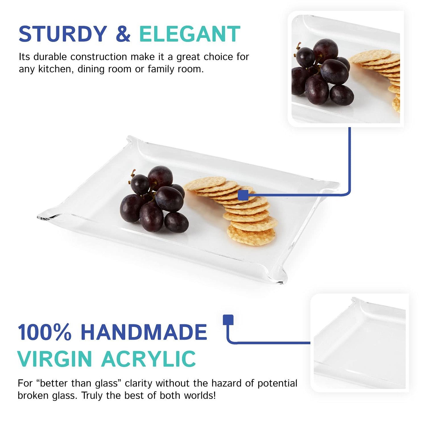 Huang Acrylic Clear Elegant Valet Tray