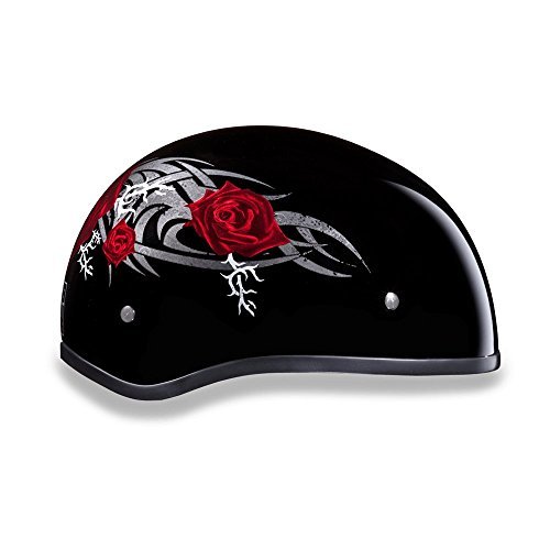 Daytona Helmets Half Skull Cap Motorcycle Helmet – DOT Approved [Graphics]…