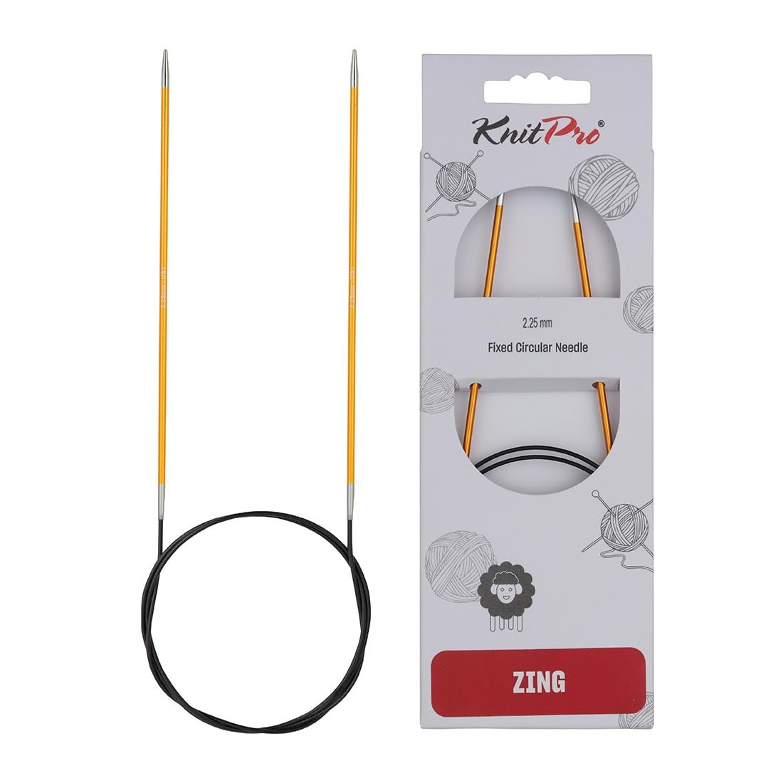 KnitPro Zing Fixed Circular Needles 16" (40cm)