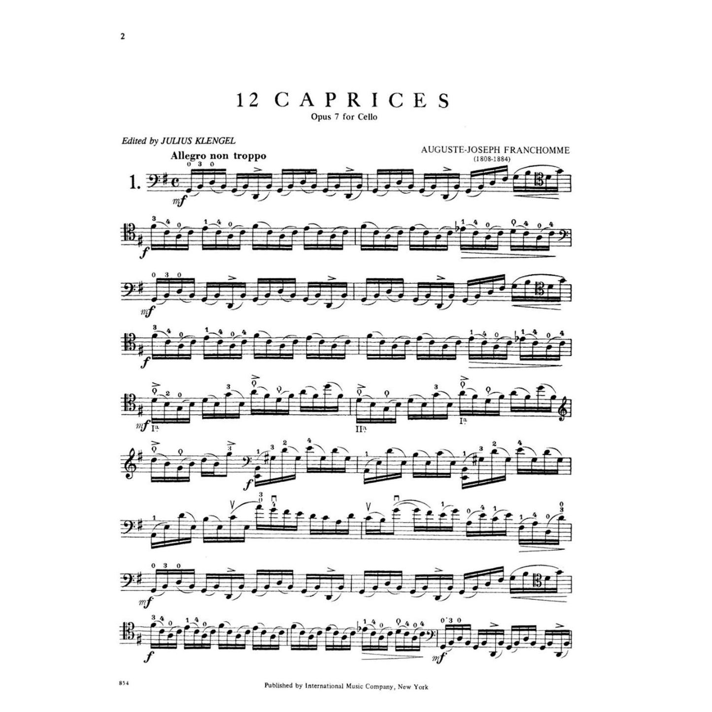 Franchomme, Auguste-Joseph - 12 Caprices, Op 7 - Cello - edited by Julius Klengel - International Edition [Sheet music] [Sheet music] [Sheet music] [Sheet music] [Sheet music] [Sheet music] [Sheet music] [Sheet music] [Sheet music] [Sheet music] [Sheet...