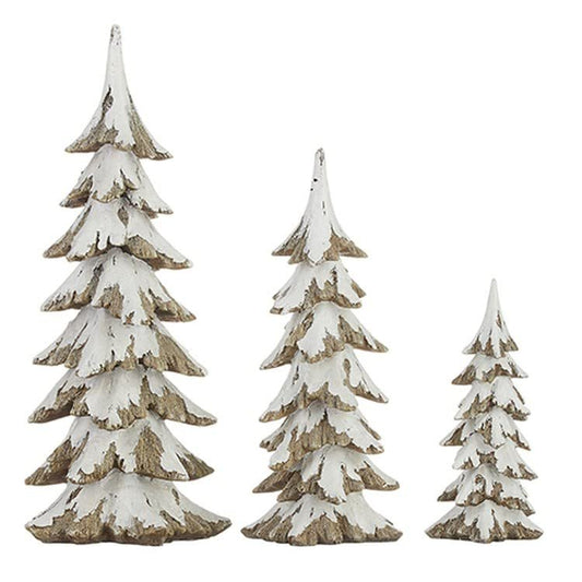 RAZ Imports 2022 Winter Cottage 16.25" Snowy Tree, Set of 3