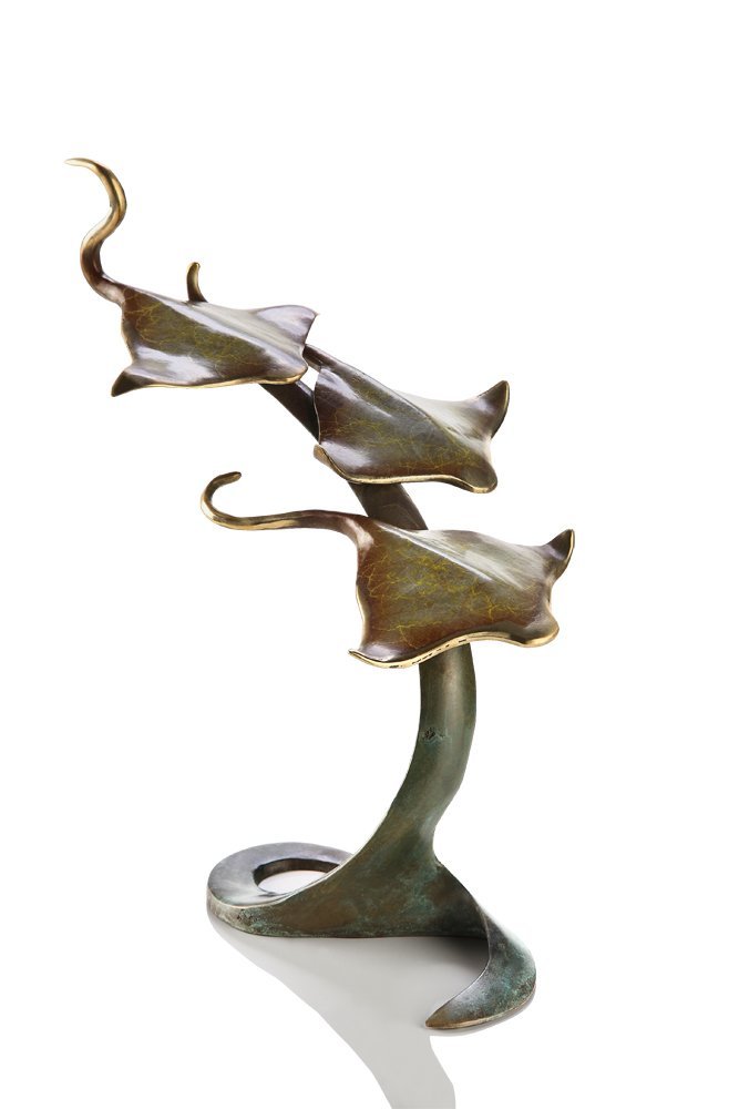 Triple Sting Rays Figurine
