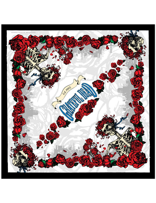 Sunshine Joy Grateful Dead Bertha Rose Bandana 22x22 Inches