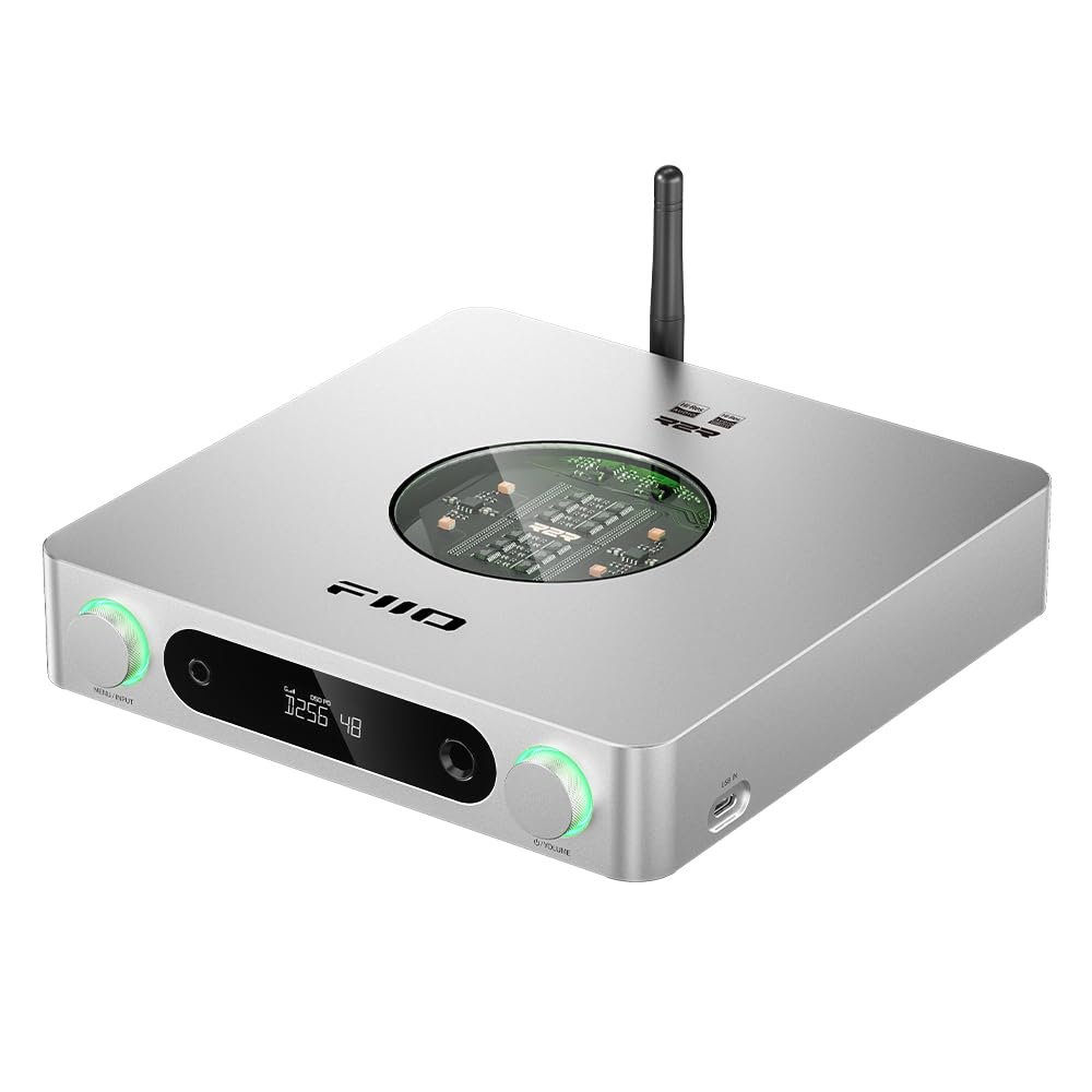 FiiO K13 R2R Desktop DAC & Headphone Amp, High-Fidelity 24Bit R2R DAC, Powerful 2400mW Output, LDAC Bluetooth Streaming, Dual Power Supply, 10-Band PEQ, Balanced XLR & RCA Audio Output