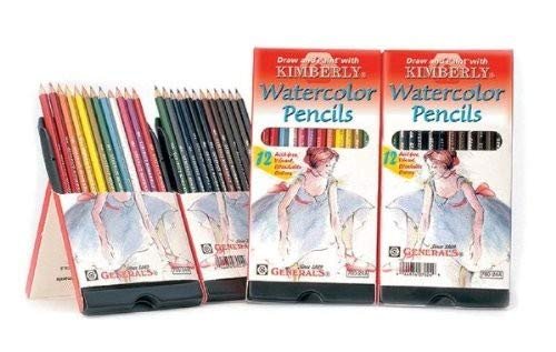 General Pencil 700-24A Kimberly 24Pc.Watcol Pencil Set700 24A, 24 Count (Pack of 1), Multicolor