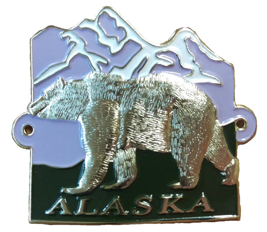 Alaska - Bear - Hiking Stick Medallion