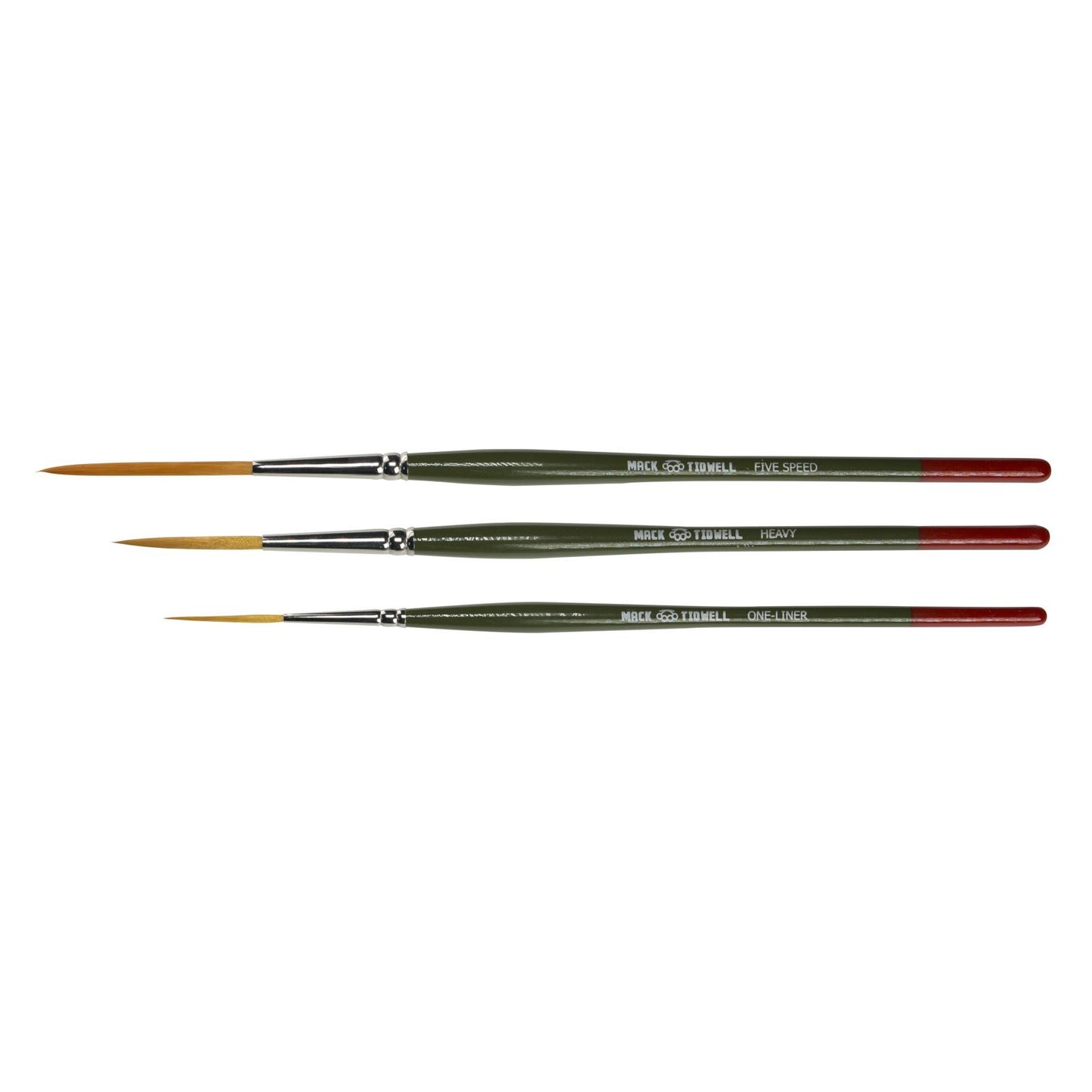Andrew Mack/Jeral Tidwell M/T Series 3 Brush Set with Five Speed, Heavy, One-Liner