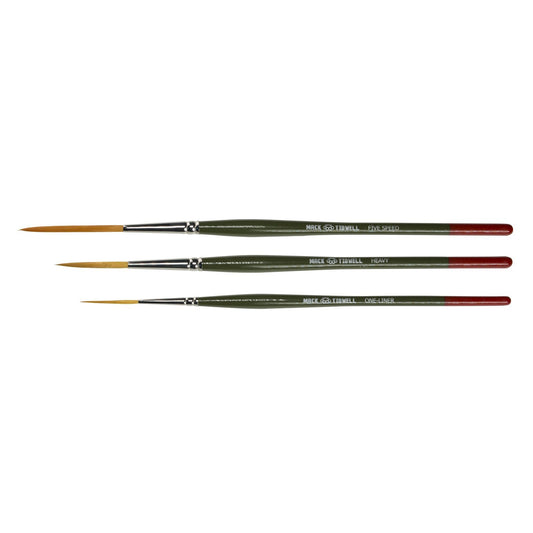 Andrew Mack/Jeral Tidwell M/T Series 3 Brush Set with Five Speed, Heavy, One-Liner