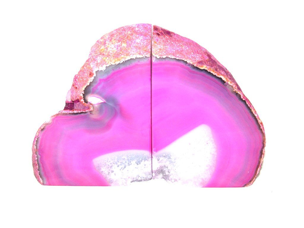 Zentron Crystal Collection Large Pair of Polished Agate Bookends