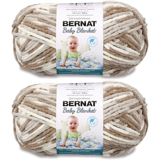 Bernat Baby Blanket Big Ball Yarn (2-Pack) Little Sandcastles 161104-4011