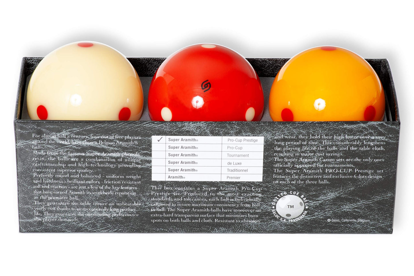 Aramith Super Pro-Cup Prestige Carom Ball Set 61.5 mm